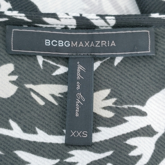 BCBG MAXAZRIA Beige brown paisley boho bell sleeves tunic dress - Picture 11 of 12